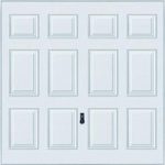 The white paneled Hormann Coniston Fibreglass Garage Door