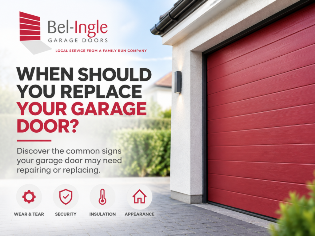 Red garage door - blog post thumbnail.