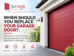 Red garage door - blog post thumbnail.