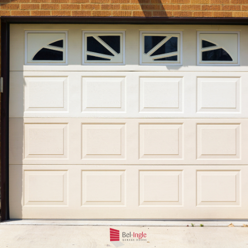 White electric garage door